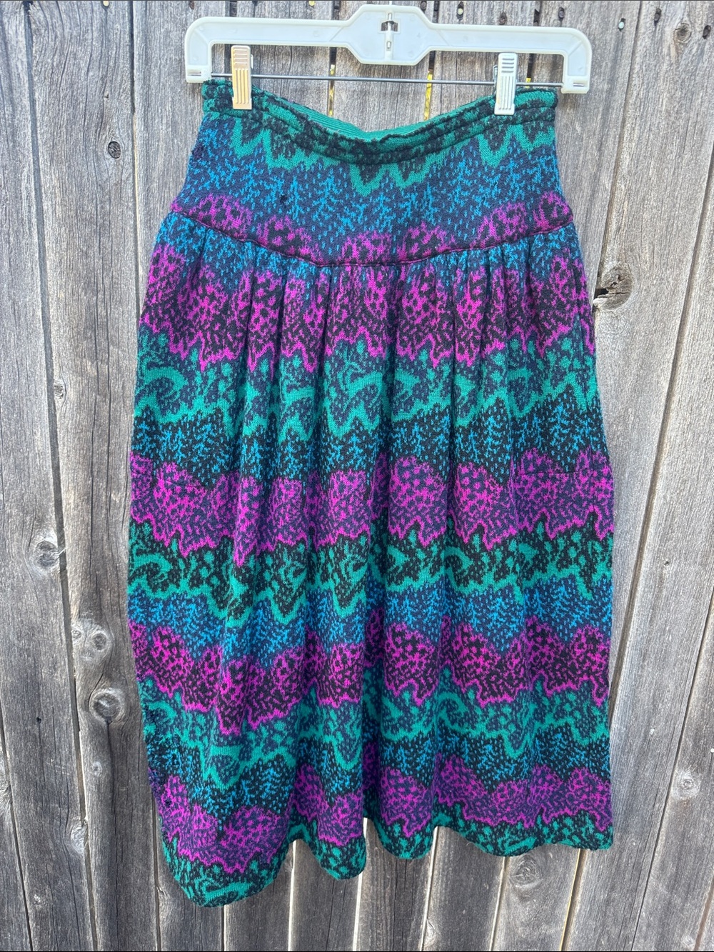 Missoni Teal & Purple Jacquard Midi Skirt